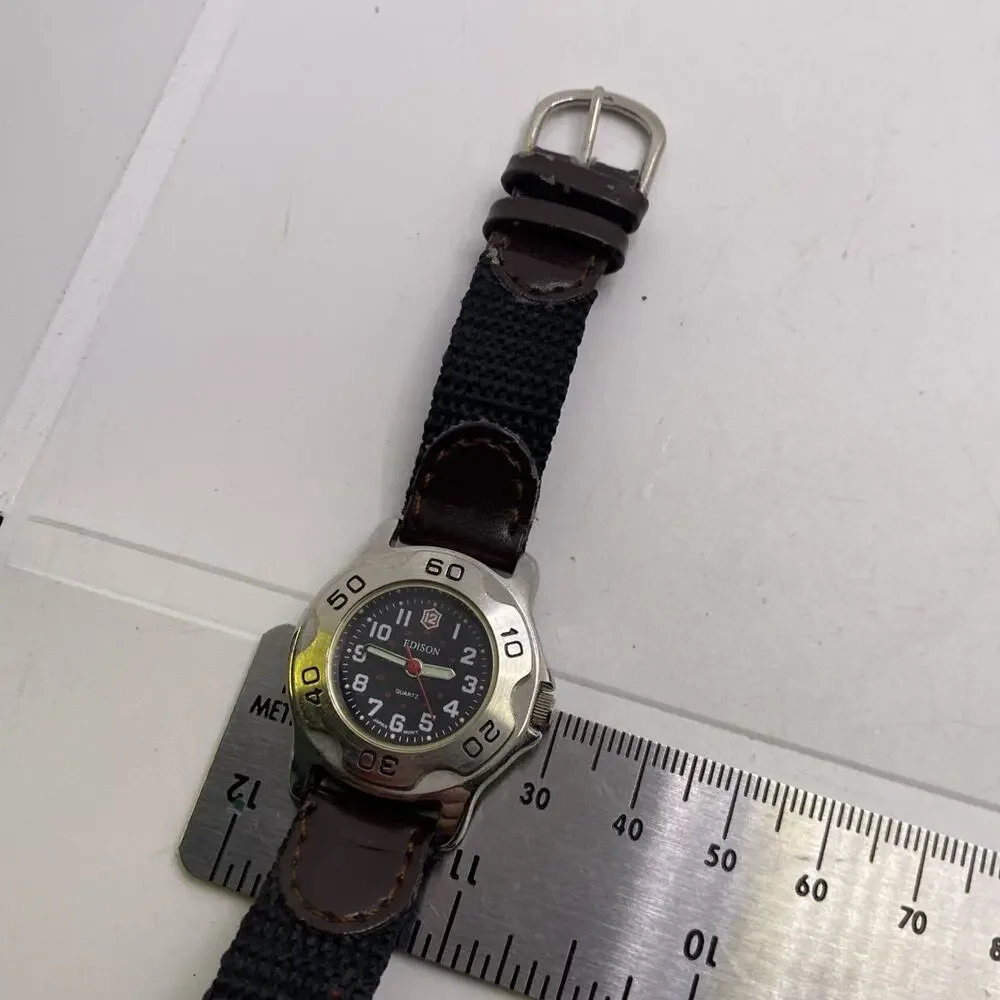 Vintage Edison Womens Watch Works New Battery
